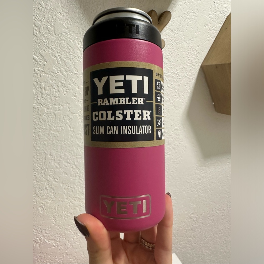 NWT* Yeti Slim Can Insulator in Prickly Pear Pink, Limited Edition Color